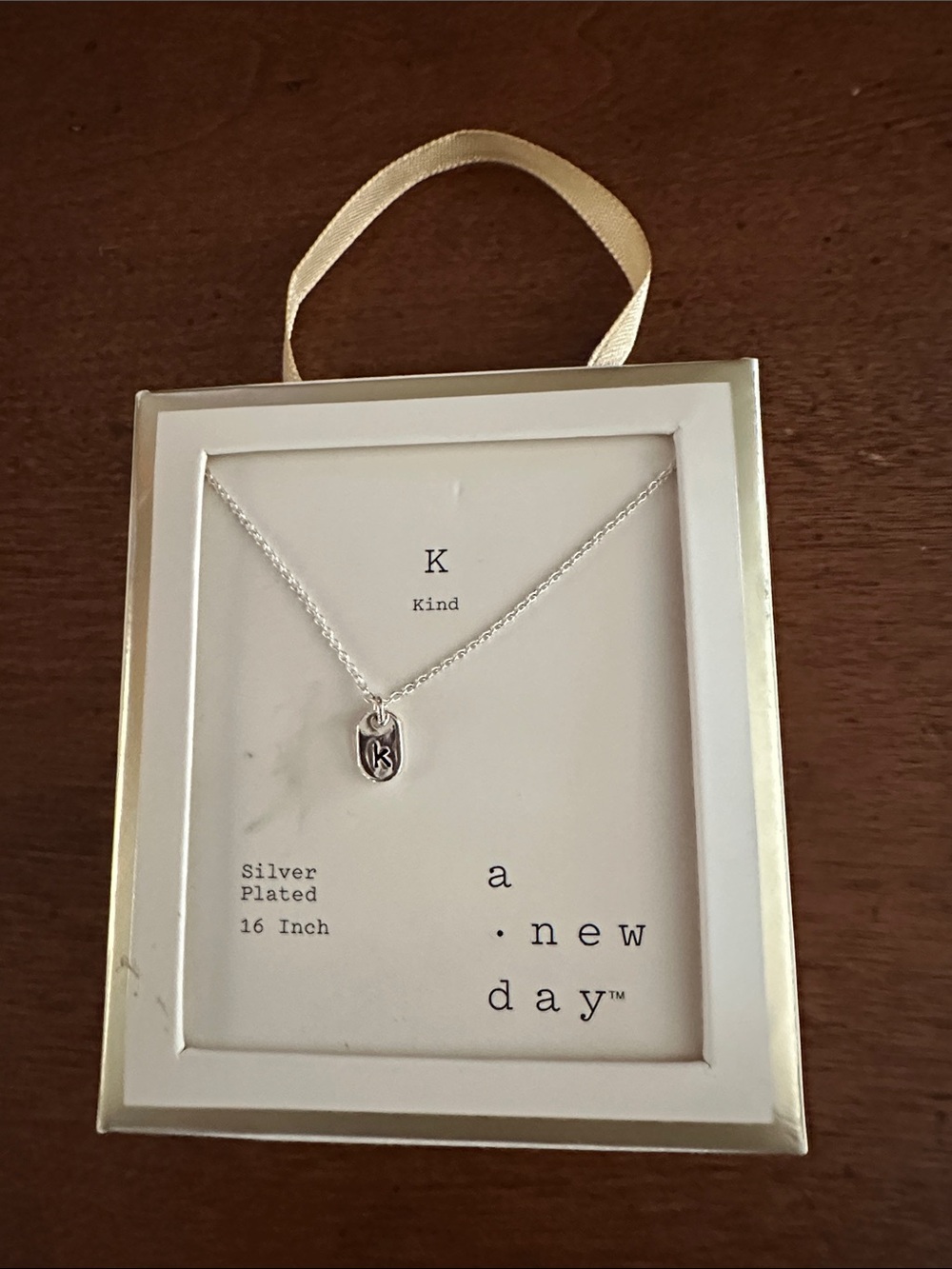 🌵 3/$15 a new day Silver Plated Initial 'K' Pendant Necklace ( see description)
